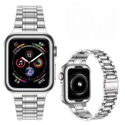 China 5 Beads Luxury Apple Watch Band Stainless Steel Apple Watch Band Custom Apple Watch Band for sale