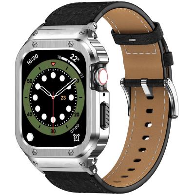 China Custom Leather Apple Watch Band Replacement Watch Bands For Apple Watch Ultra 49mm for sale