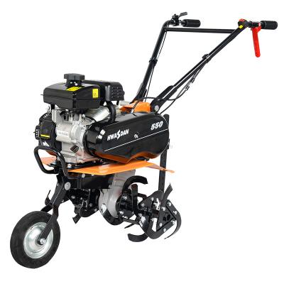 China Hwasdan Farms Equipment H156F Gasoline Engine Mini Tiller Power Cultivator Tiller With 3-3 Preventing Winding Blades for sale