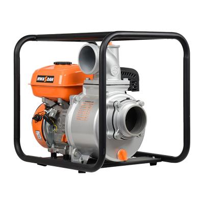 China Portable Hwasdan 7hp Gasoline Power of Family Homes 3 Inch Swimming Pool Gasoline Engine Clean Water Pump for sale