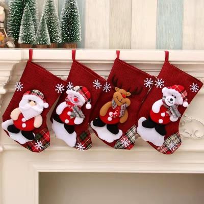 China Luxury Canvas Gift Sack Custom Design Different Size Santa Sack Christmas Sack Socks for sale