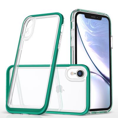 China High Quality Anti-Yellowing Transparent Case Shockproof 3 in 1 Clear Shockproof Hybrid Phone Case For iPhone XR Cover for sale