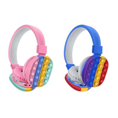 China 10m Headphone Fidget Earphone Headphones Headphones Push Bubble Popit Earphones For Pop It Teens Kids for sale