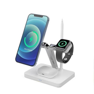 China New Product Qc1.0 2022 Magnetic 4 in 1 Wireless Charger 15W Wireless Charger Phone Holder For Mobile Phone Z9T for sale