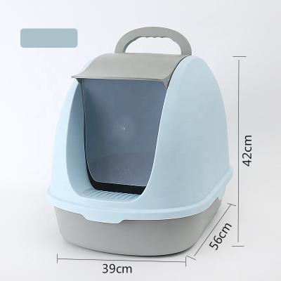 China Training Hooded Cat Toilet Box Cat Litter Box Viable With Scoop for sale