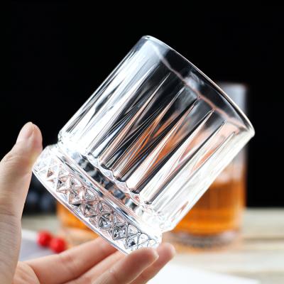 China 2021 New Product Modern Style Lead Free Textured Wine Cup Whiskey Glass-Glass for sale