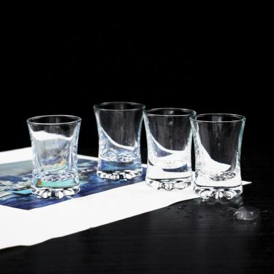 China Shot glass with custom logo soju glass 45ml custom single shot glass shot glass packing case shot glasses for sale