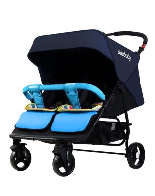 China New Design Polyester T22 Seebaby Good Baby Double Seat Baby Stroller for sale