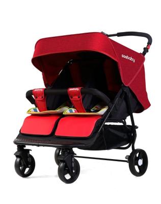 China T22 Polyester Baby - Double Doll Stroller 2-in-1 Twin Baby Walker for sale