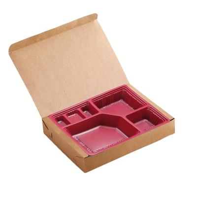 China Disposable Take Away Japanese Disposable Microwavable Food Packaging Plastic Sushi Bento Box for sale