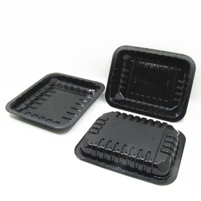 China CUSTOM FREE Microwave Safe Frozen Disposable Plastic Meat Tray Disposable For Supermarket for sale