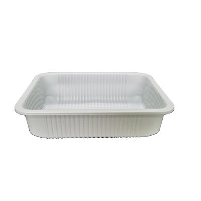 China Food Grade White Meat Plastic Sealable Tray Packaging For Supermarket Meat Store Takeaway Seafood for sale