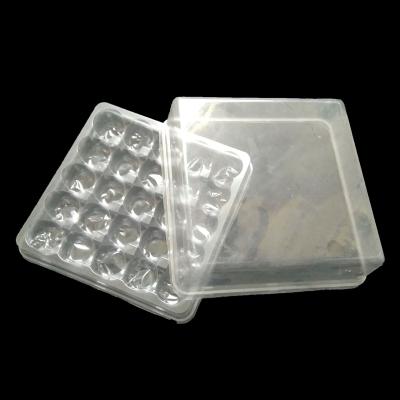 China Handmade 25 Pieces PET Material Clear Disposable Dates Plastic Gift Box ACCEPT CUSTOM MADE for sale