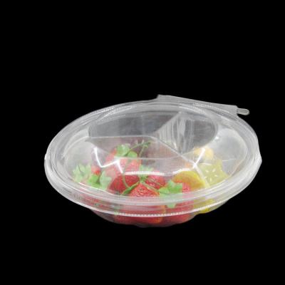 China HOT SALE 1000ML High Clear Transparent Packing Bowl Disposable Plastic Fruit Bowl for sale