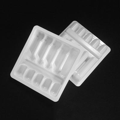 China Disposable ACCEPT CUSTOM PET Material Disposable Tube Plastic Blister Packaging Tray for sale