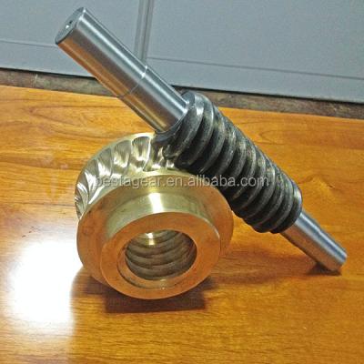 China Gearbox Globe Worm Wheel Bronze Gear Set for sale