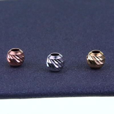 China Twill Spiral Interval Scattered Beads Diameter 2-5mm Diameter 2-5mm Pure Fine Fine Jewelry Au750 Twill Spiral Interval Scattered Beads 18K Gold Twill Interval Scattered Beads Necklace DIY Accessories for sale