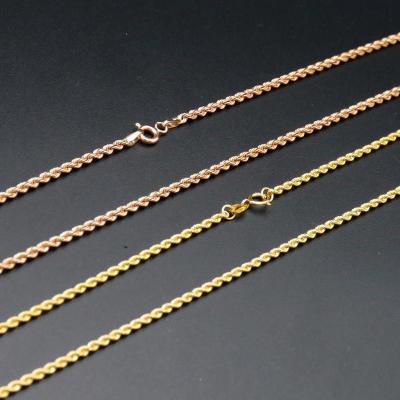 China 18K CLASSIC Pure Au750 Jewelry Bracelet Necklace Braid Twisted Rope Finished Chain For Women Grils Ladies Man Wear Jewelry DIY for sale