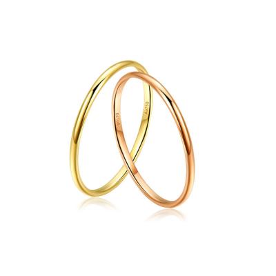 China Au750 18k TRENDY Gold Classic Brilliant Lover Couples Ring Size 4# to 21# accept customer size color optional for sale