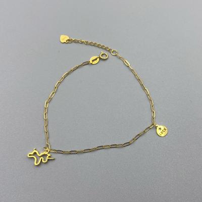 China CLASSIC Trendy Pure 18k Gold Bracelet Au750 Bulk Sale Au750 Jewelry Unicorn Design Light Weight Fine Gold Jewelry Moms Girls Moms Bracelets for sale