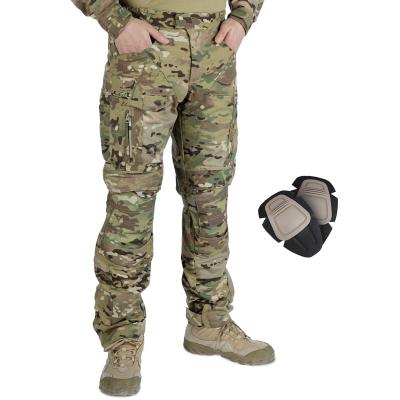 China IDOGEAR Ripstop Camouflage Clothing Multi-pocket Outdoor Pants Pants Combat Tactical Pants With Hidden Knee Pads for sale