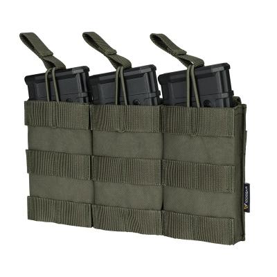 China Triple Attachment IDOGEAR Mag Pouch 5.56 Mag Pouch 5.56 Modular Nylon Open Top Magazine Pouch Tactical Molle Mag Carrier 500D Fastmag for sale