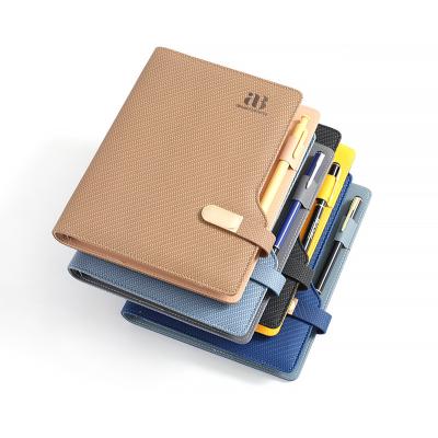 China Office Supplies Business Magnetic High Quality Leather Multifunction Notebook With Calculator for sale