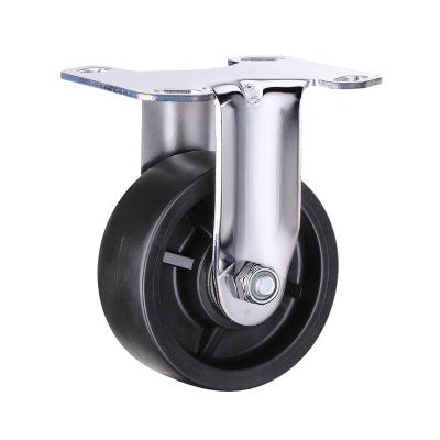 China SWIVEL 3 inch Black Silent Polyurethane Threaded Stem Caster Wheel for sale