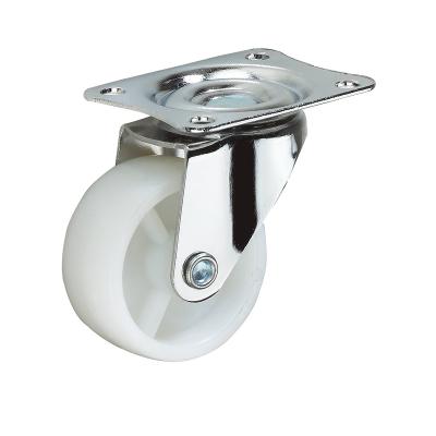 China SWIVEL 2 3 4  inch white PP Polypropylene Furniture Caster Wheel for sale