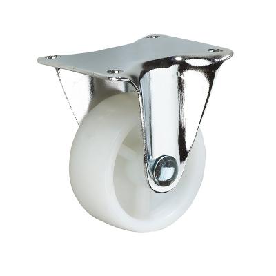 China SWIVEL 2 3 4 inch galvanized white rubber casters with rigid rotation locking brake handcart casters for sale