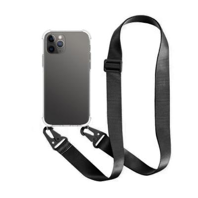 China Dirt-resistant Cross - Transparent Body Lanyard Cell Phone Case For Samsung Galaxy Z Fold3 5G for sale