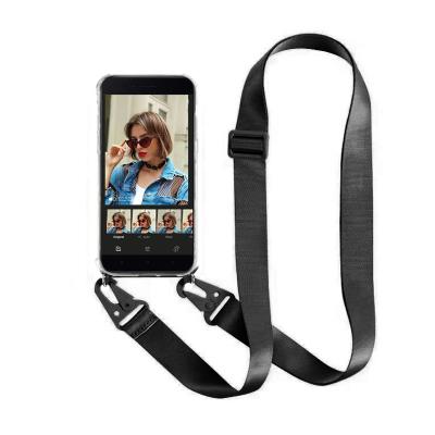 China Dirt-resistant Cross - Transparent Body Lanyard Cell Phone Case For Samsung M32 5G for sale