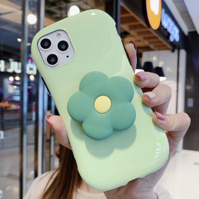 China Anti-fall bracket catoon design cell phone cases for iPhone 7 8plus XS 11 12mini 12Promax soft TPU cover for sale