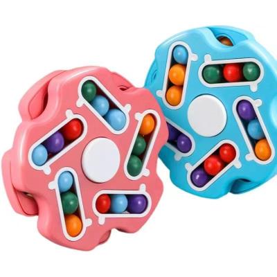 China Decompression Toy Decompression Double-Sided Rotating Magic Cube Fingertip Spinner Gyro Amusement Toy Gifts for sale