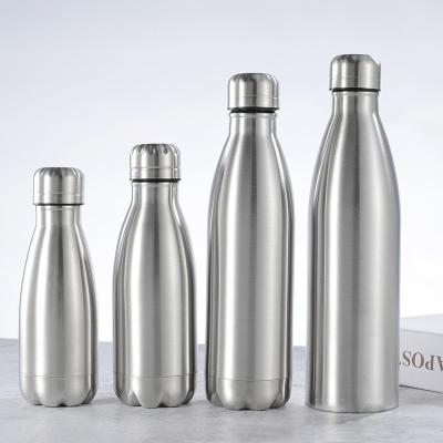 China 500-1000ml PORTABLE cola bottle double wall vacuum insulated stainless steel water bottle with lid for increasing outdoor sports for sale