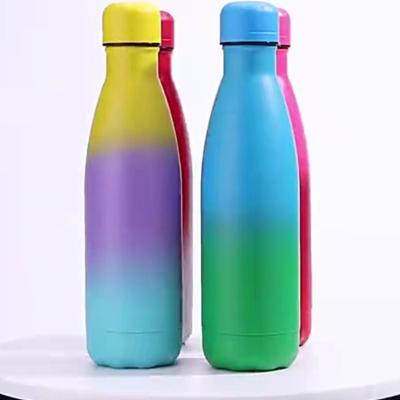 China PORTABLE cola bottle double wall vacuum insulated stainless steel water bottle with lid for increasing outdoor sports for sale