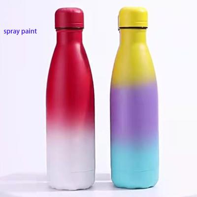 China PORTABLE cola bottle double wall vacuum insulated stainless steel water bottle with lid for increasing outdoor sports for sale