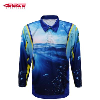 China Antibacterial Custom UV Protection Tournament Fishing Shirts Long Sleeve Custom for sale