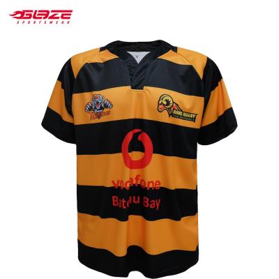 China Custom 4 Way Antibacterial Stretch Rugby Jersey Professional Sublimated Custom for sale