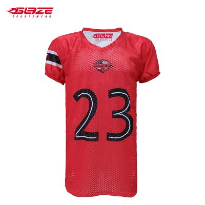 China Antibacterial Red Sublimation Customize Mens American Football Jersey for sale