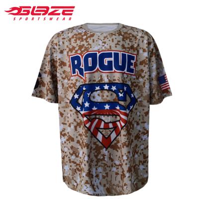 China Cheap Wholesale Antibacterial USA College Youth Fashionable Custom Camouflage Best Baseball Uniforms for sale