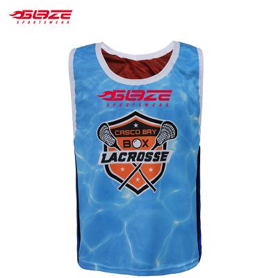 China Coolmax sublimated polyester lacrosse shooter shirt uniform for boy and girl for sale