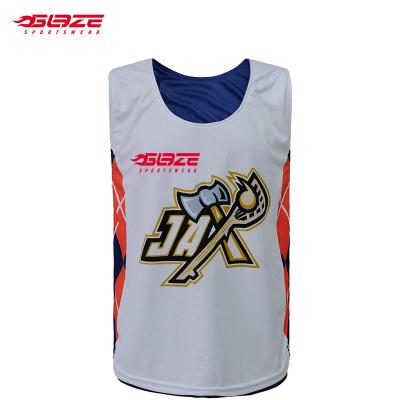 China Custom Coolmax Unisex Sublimation Logos Polyester Mesh Lacrosse Tank Top for sale