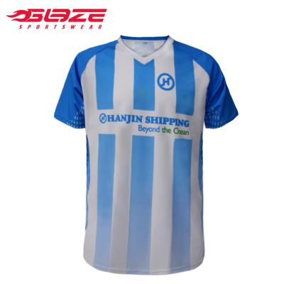 China Team Training Soccer Jersey China Striped Custom Sublimation Breathable for sale