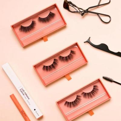 China Most Popular Private Label Strip Natural False Mink Eyelashes Light Handmade Seller for sale