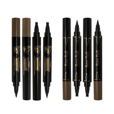 China Hot Selling Waterproof Liquid Eyelash 4 Colors Eyebrow 3 In 1 Eyeliner For Women for sale