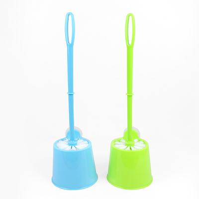 China Viable Competitive Price Toilet Brush Set With Double Suction Cups Wall Hanging Cleaning Brush With Base for sale