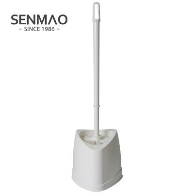 China Sustainable Household Bathroom Thickened Plastic Eco - Friendly Toilet Brush Set With Separated Base Toilet Brush for sale