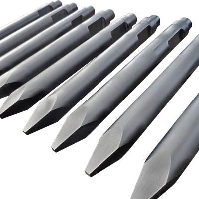 China Montabert Hydraulic Breaker Parts Chisel Excavator Blunt Wedge Conical Point Jack Hammer Moil Point Rock Hydraulic Breaker Chisel for sale