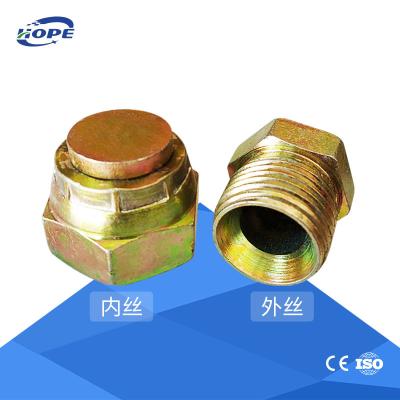 Chine Pièces hydrauliques de la pelle à excavatrice Tête de disjoncteur en fer Tête de disjoncteur de tuyau à haute pression Tête de tuyau à fuite de pétrole Connecteur à vis à vendre